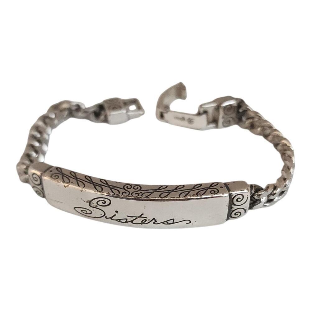 Brighton Sisters ID Bracelet Silver Plated Chain Friendship Gift Womens
